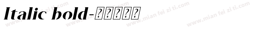 Italic bold字体转换